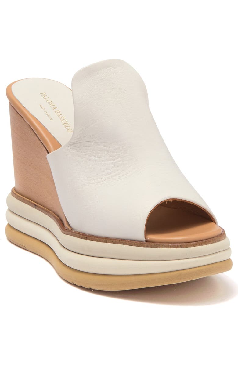 Paloma Barcelo Ximena Leather Wedge Mule, Main, color,