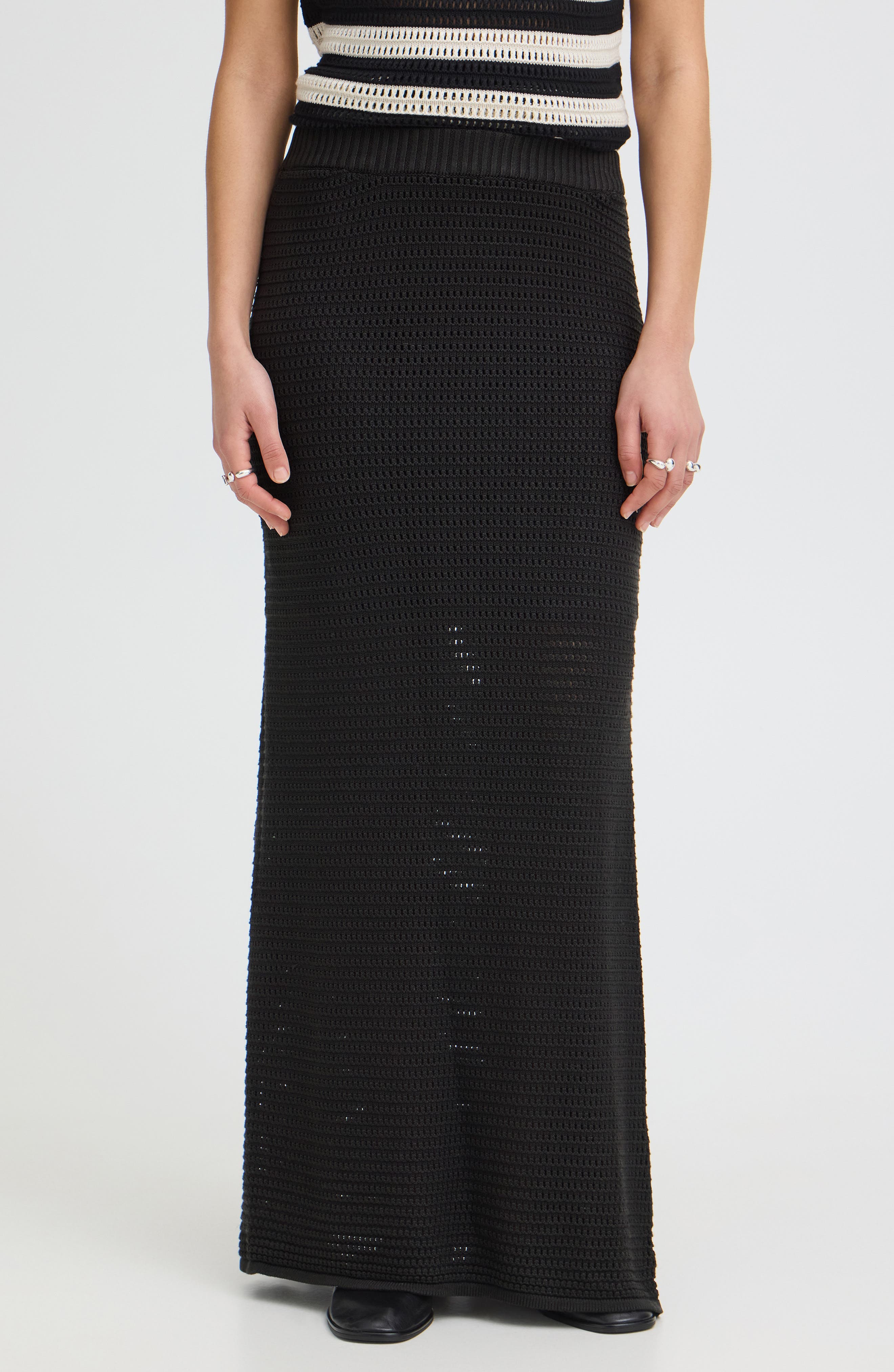 ICHI Maxi Sweater Skirt