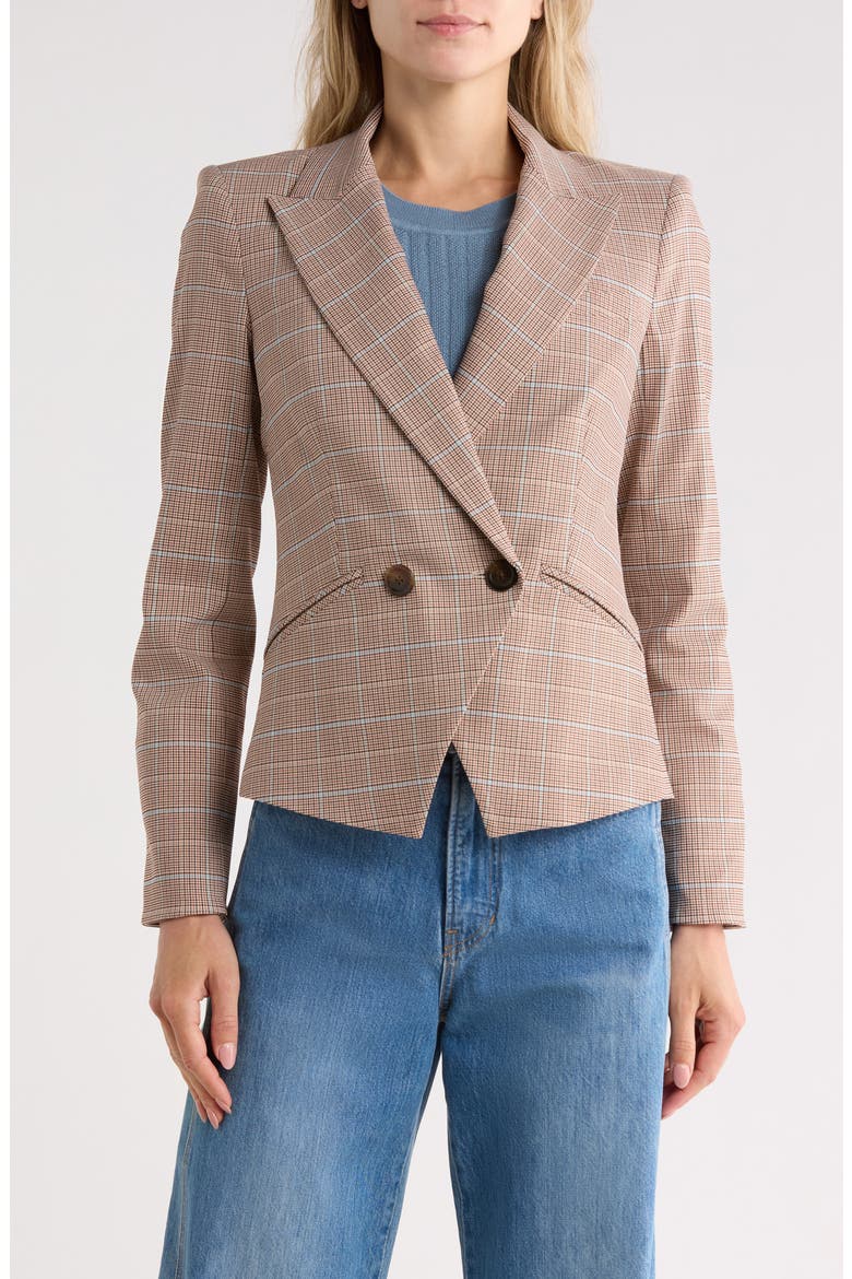 Cropped Rickie Dickey Blazer, Main, color, HAZELNUT MULTI