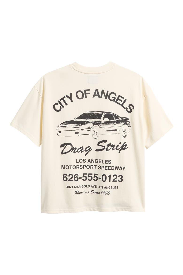 Drag Strip Graphic T-Shirt, Alternate, color, CREAM