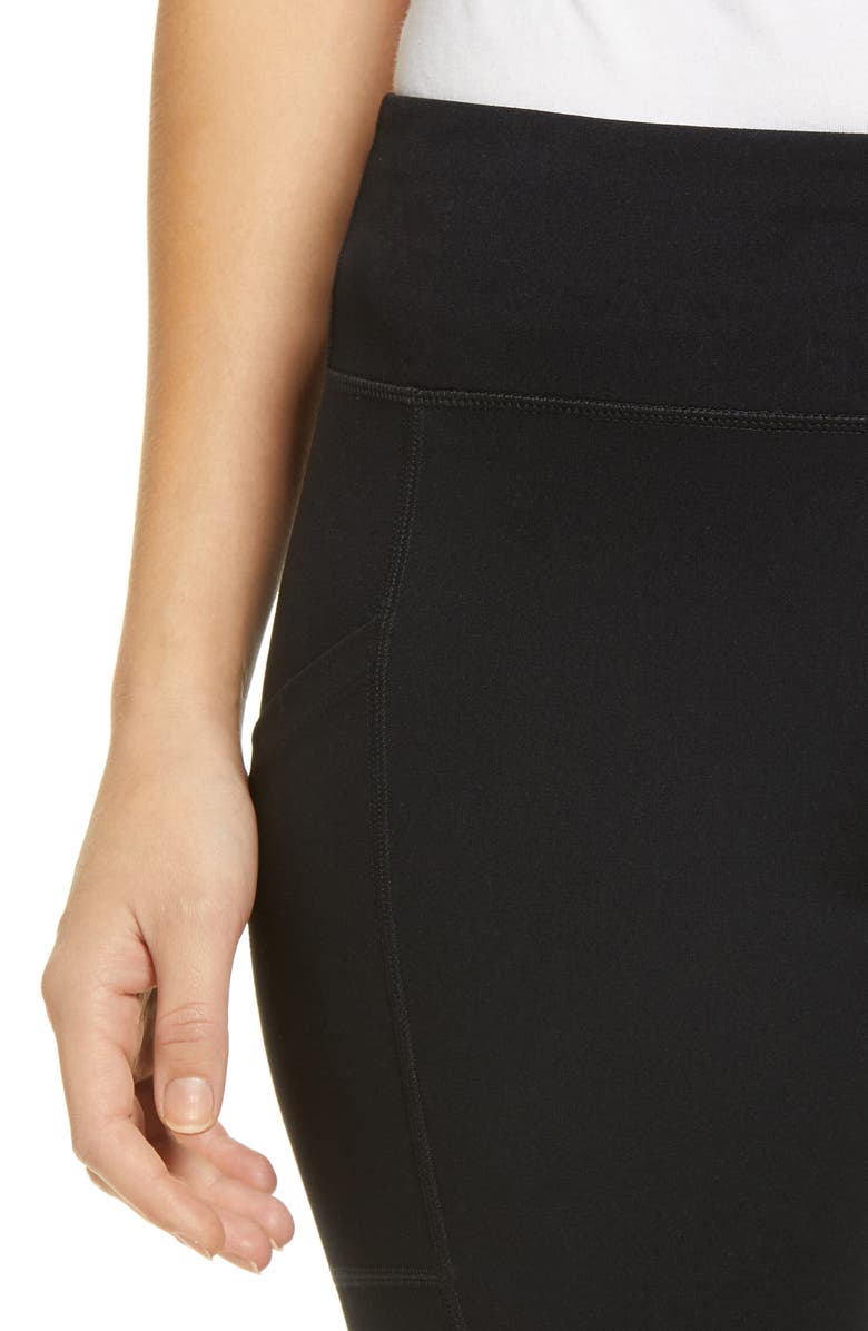 Hue Women's Active Pep Talking Pocket Performance Bike Shorts, Alternate, color, Black