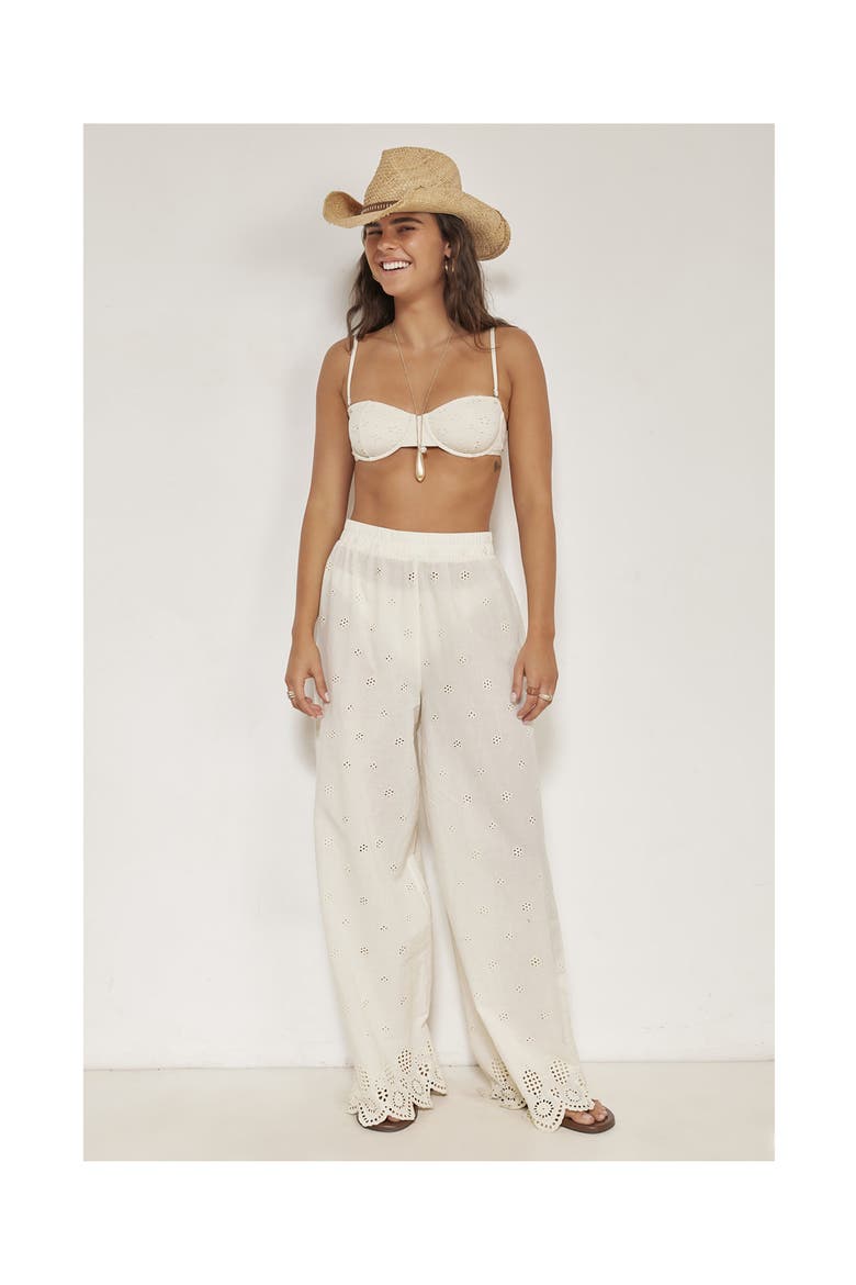 Giselle Guipure Lace Pant, Alternate, color, Cream