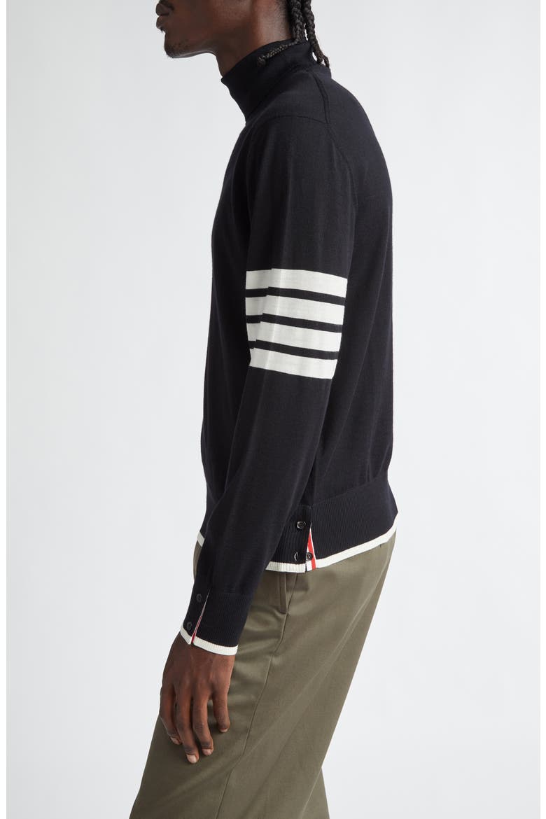 Virgin Wool Turtleneck Sweater, Alternate, color, BLACK