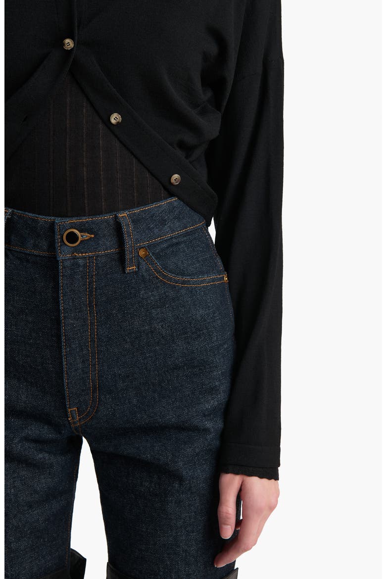 Finn Wool Blend Crop Cardigan, Alternate, color, BLACK