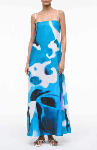 Laura Print Linen Maxi Dress