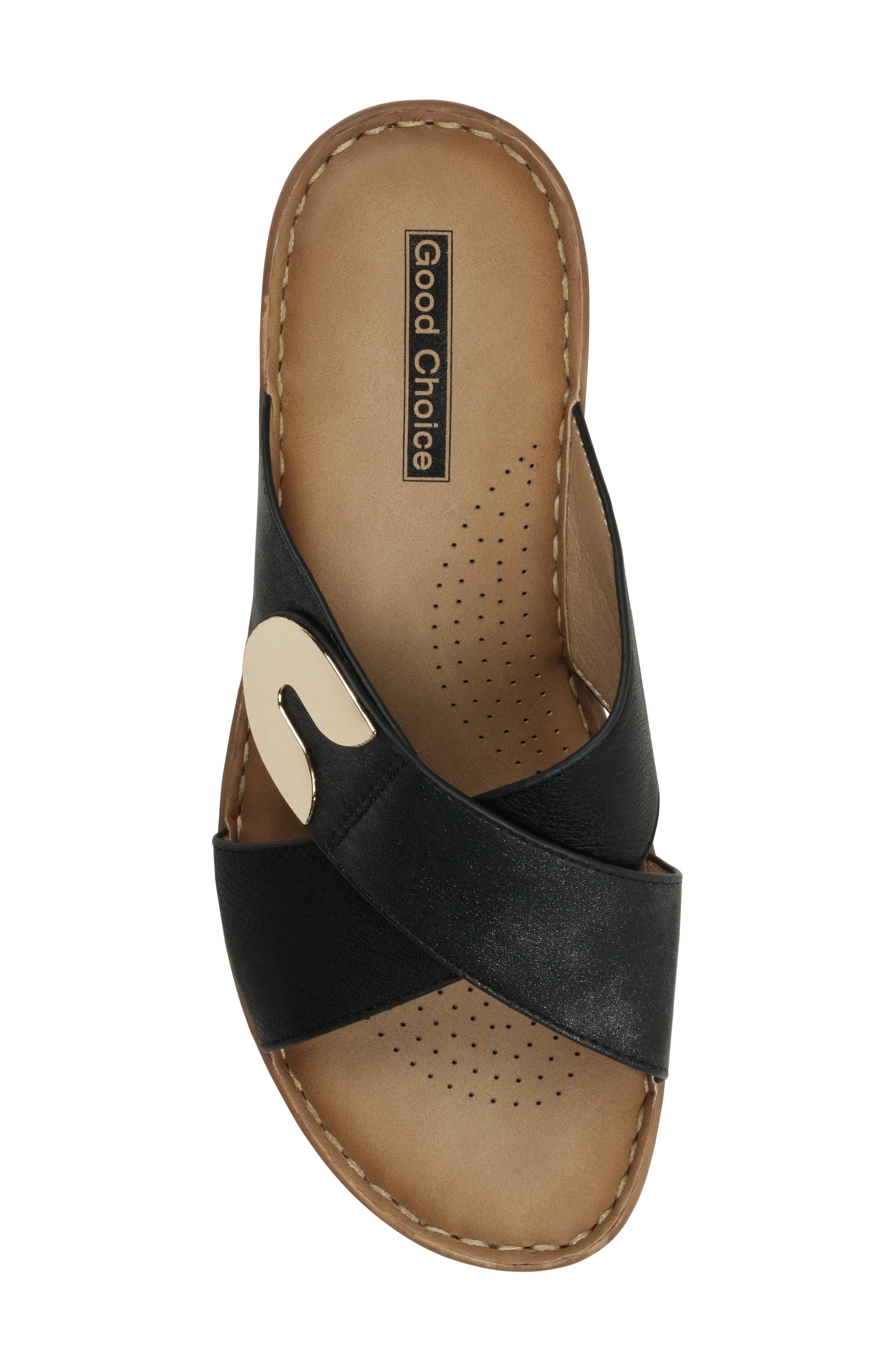 GC SHOES Demi Platform Wedge Slide Sandal, Alternate, color, Black