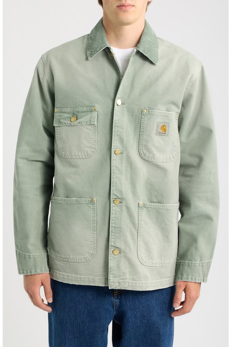 OG Dearborn Organic Cotton Canvas Chore Jacket, Alternate, color, SHADY GREEN