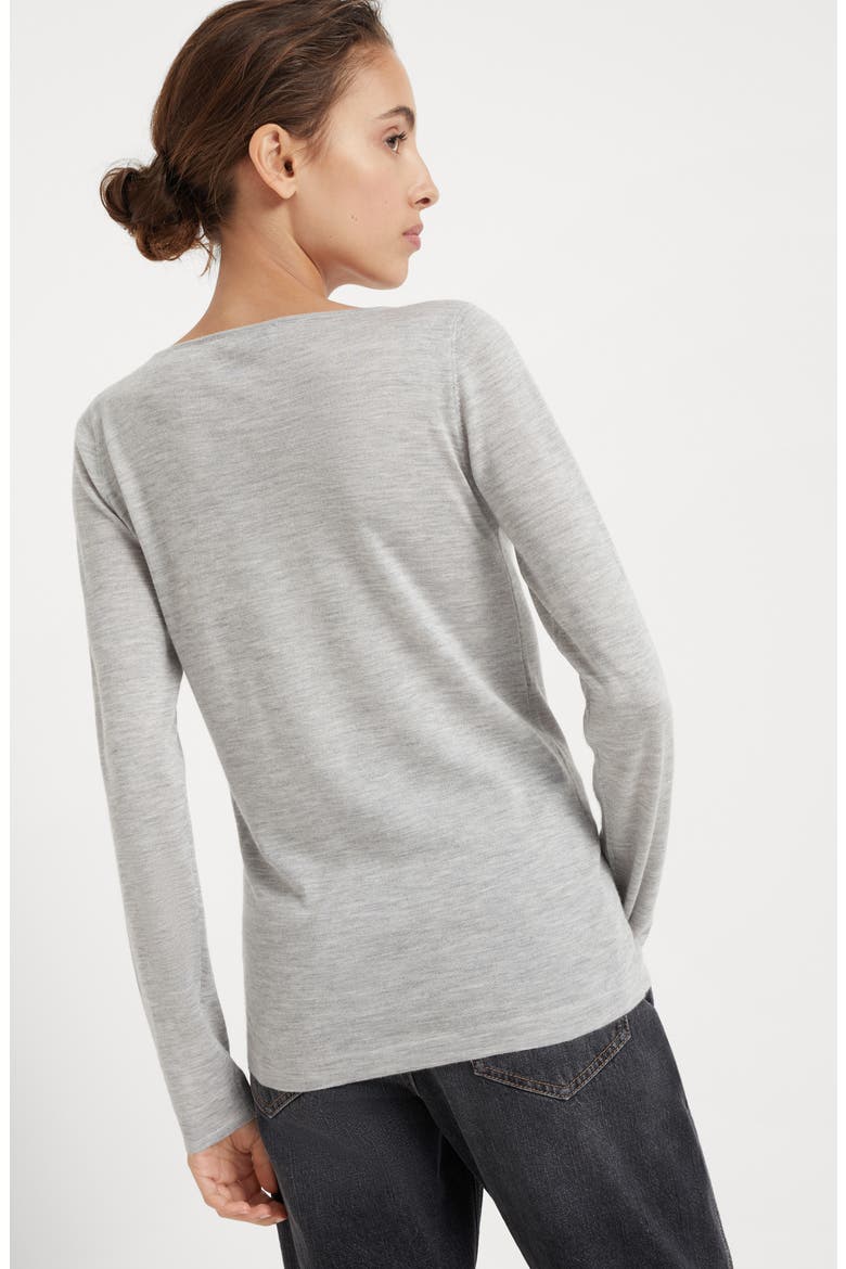 Cashmere and silk sweater, Alternate, color, Light Grey
