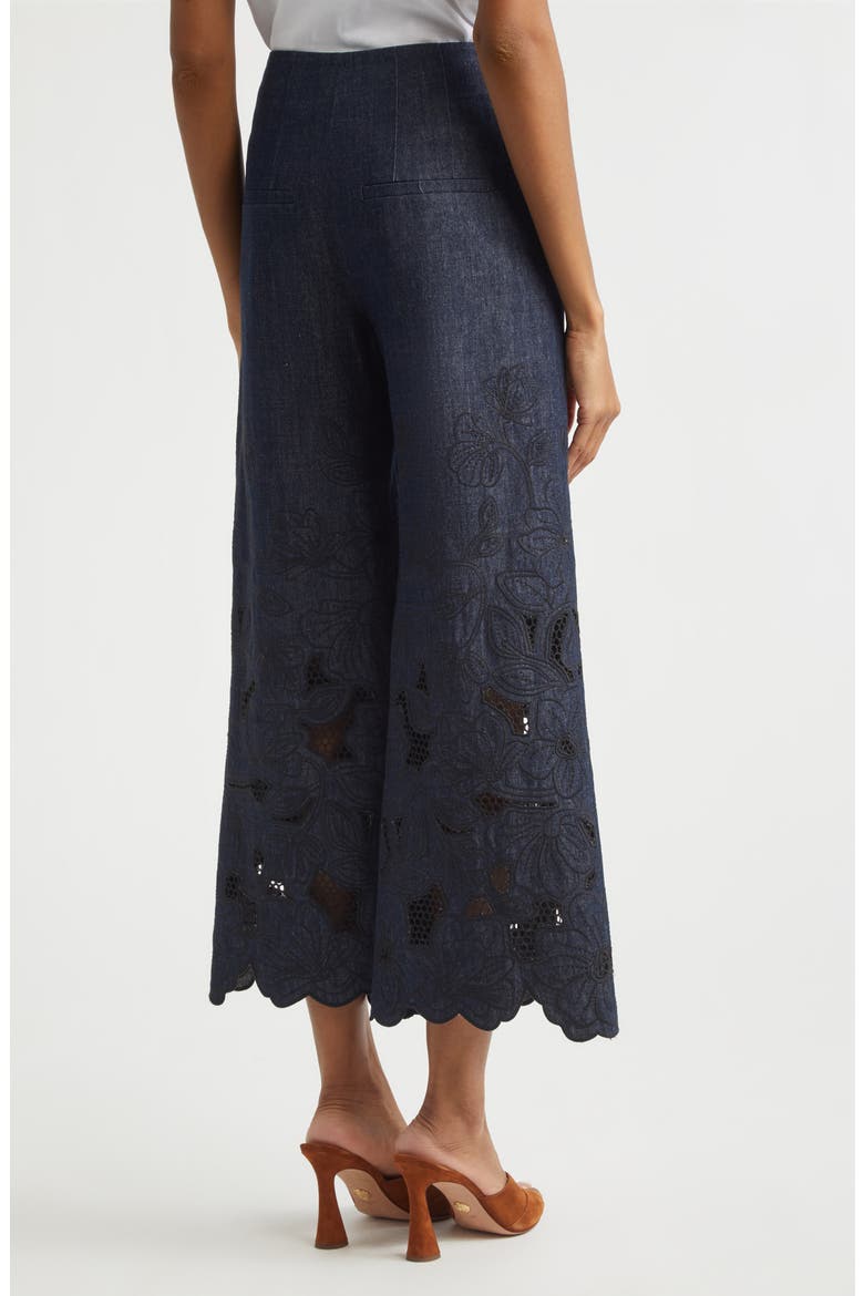 Osborne Wide-Leg Eyelet Pants, Alternate, color, INDIGO RINSE