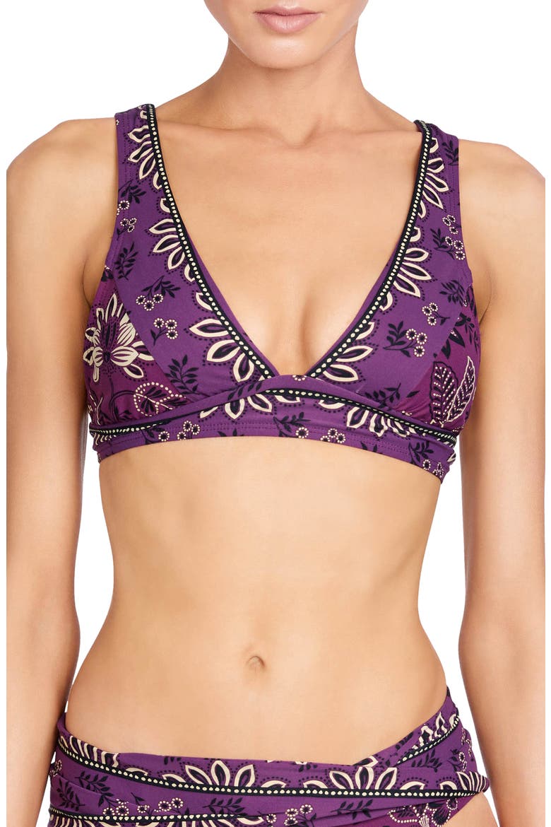 Apollonia Triangle Bikini Top, Main, color, VIOLA