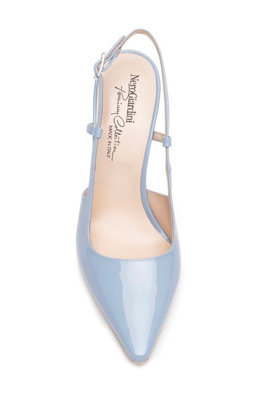Nerogiardini Pointed Toe Slingback Pump In Sky Blue