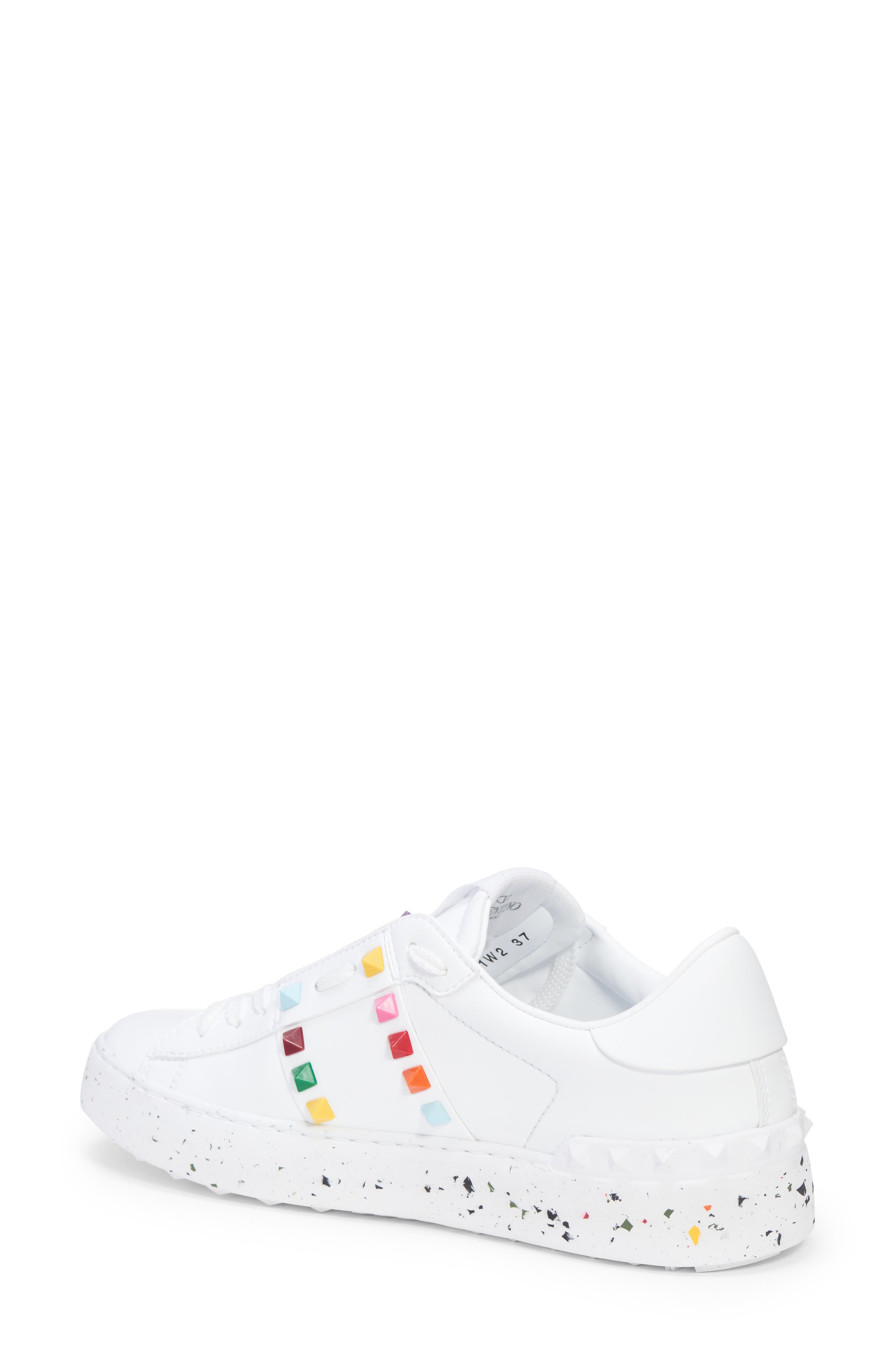 Valentino Garavani Valentino Open For a Change Rainbow Studded Sneaker, Alternate, color, 