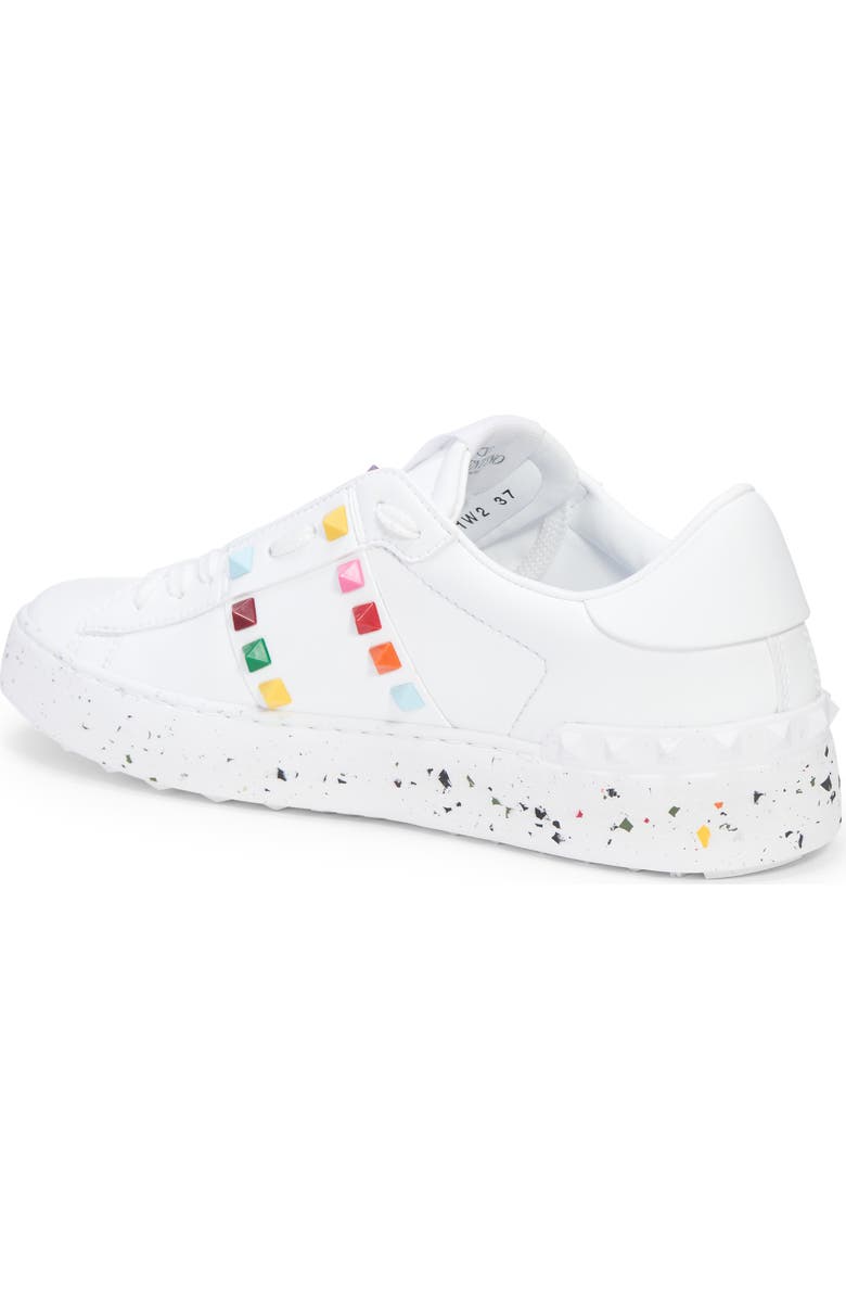 Valentino Garavani Valentino Open For a Change Rainbow Studded Sneaker, Alternate, color,