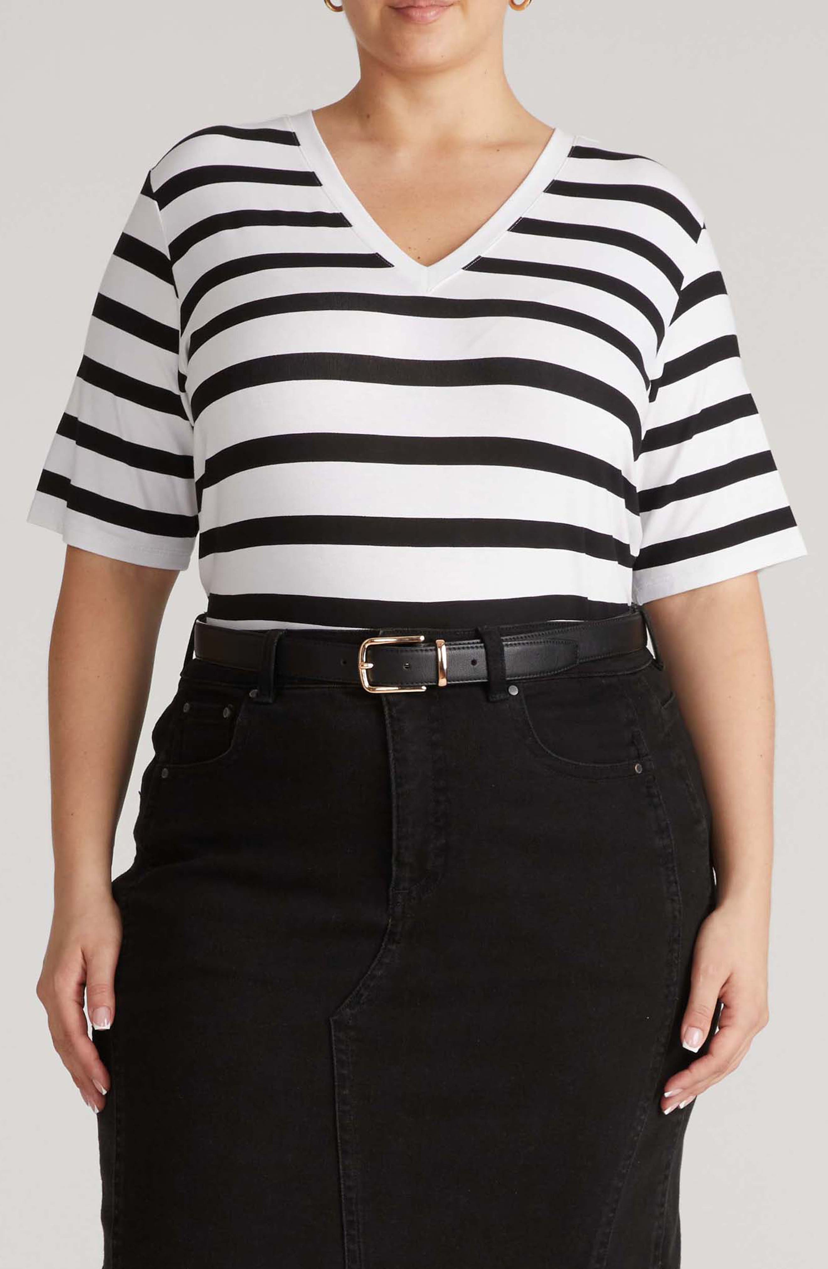 selected BLACK/ WHITE STRIPE