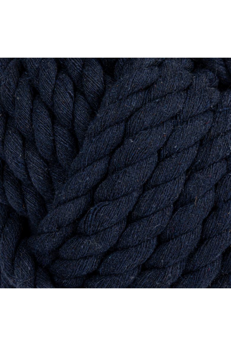 Nautical Rope Knot Decorative Cotton Door Stop, Navy Blue, Alternate, color, Blue