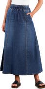Wash Lab Denim Tie Waist Denim Skirt