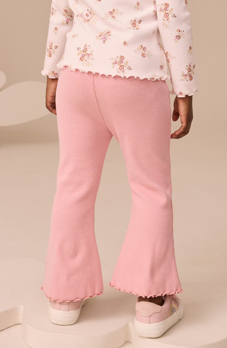 NEXT Kids' Flared Leggings, Alternate, color, Pink
