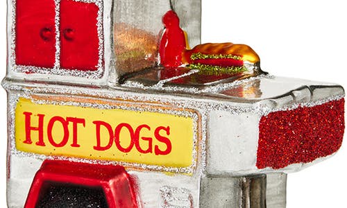 The Whitehurst Company Hot Dog Stand Glass Ornament In Multi