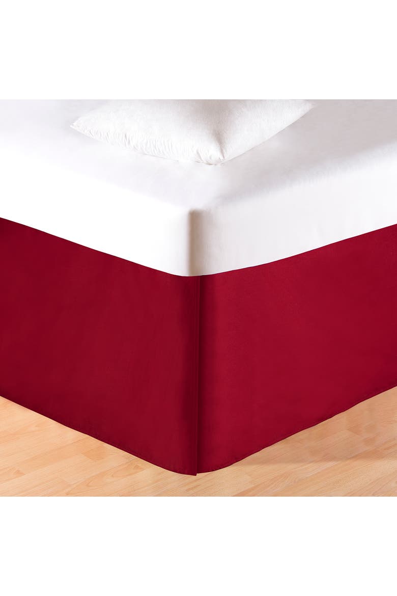 Solid Red Twin Bed Skirt, Main, color, Red