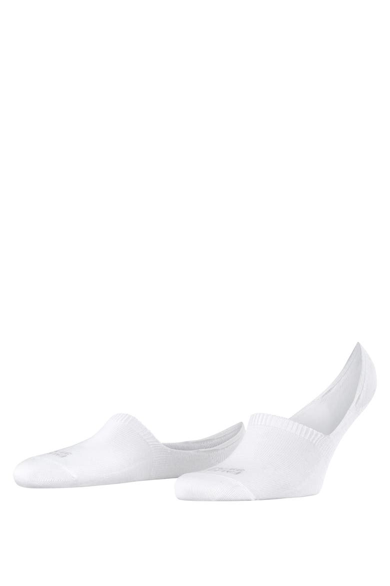 Step Cotton High Cut No Show Socks, Main, color, White