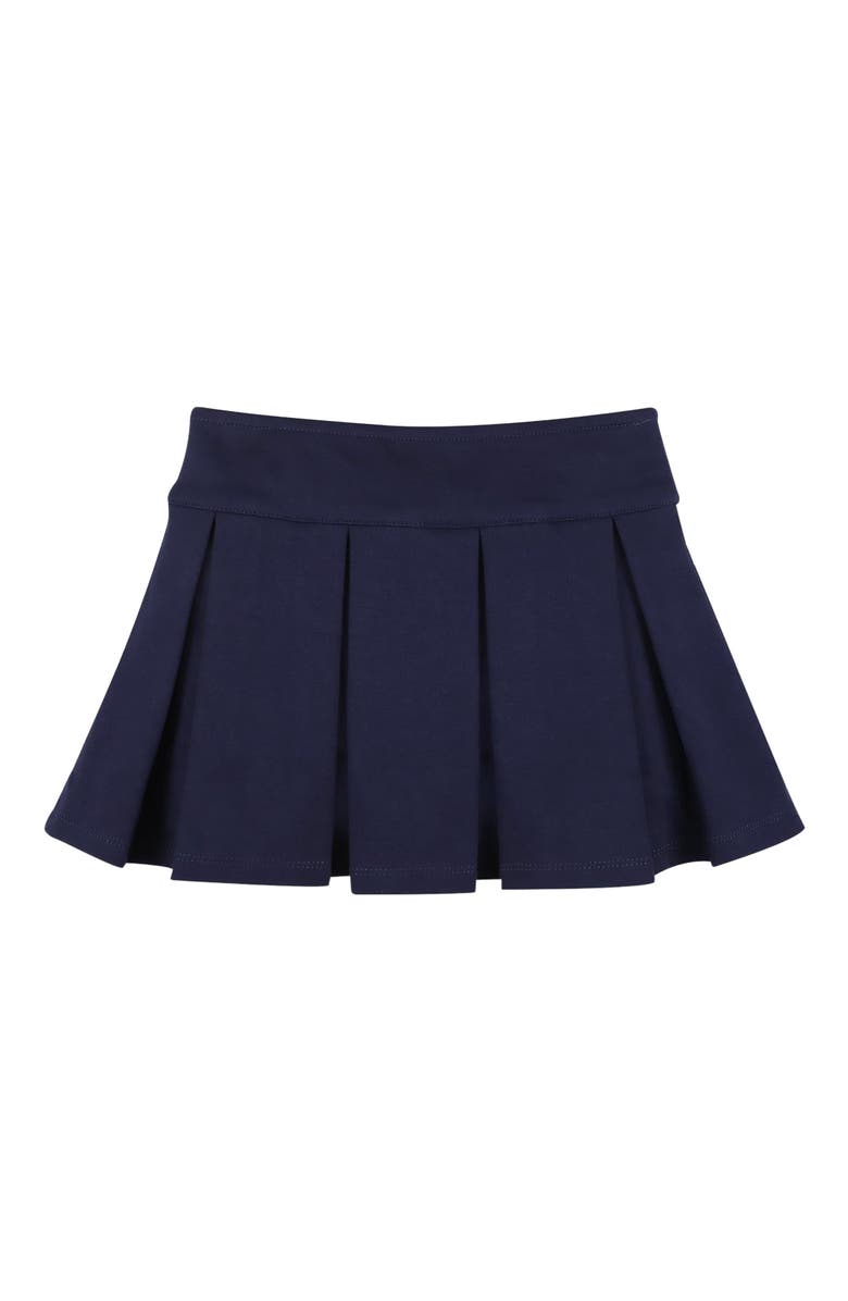 Hope & Henry Girls' Ponte Pleated Skort, Kids, Alternate, color, Navy