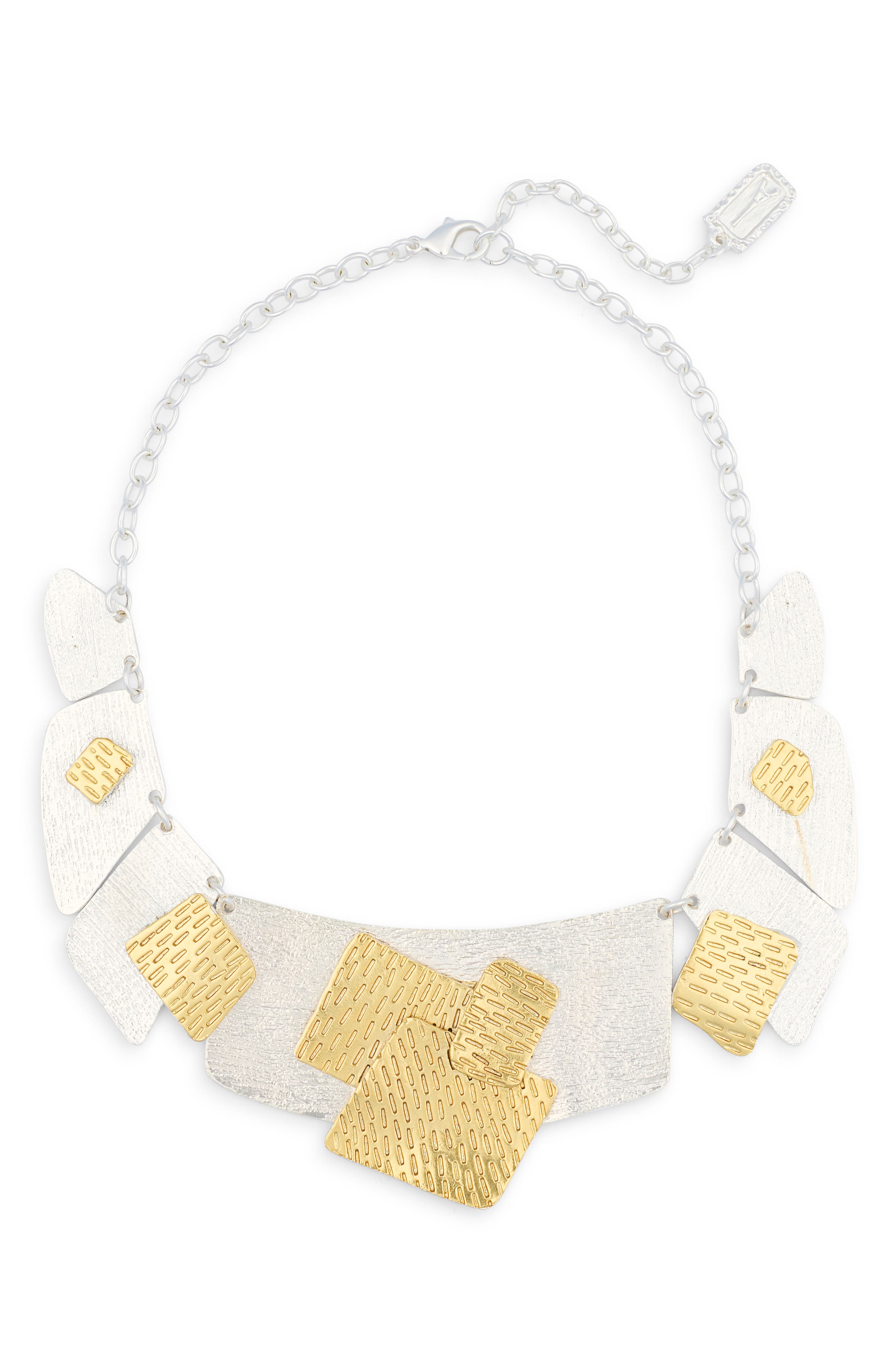 Karine Sultan Artistic Patchwork Collar Necklace