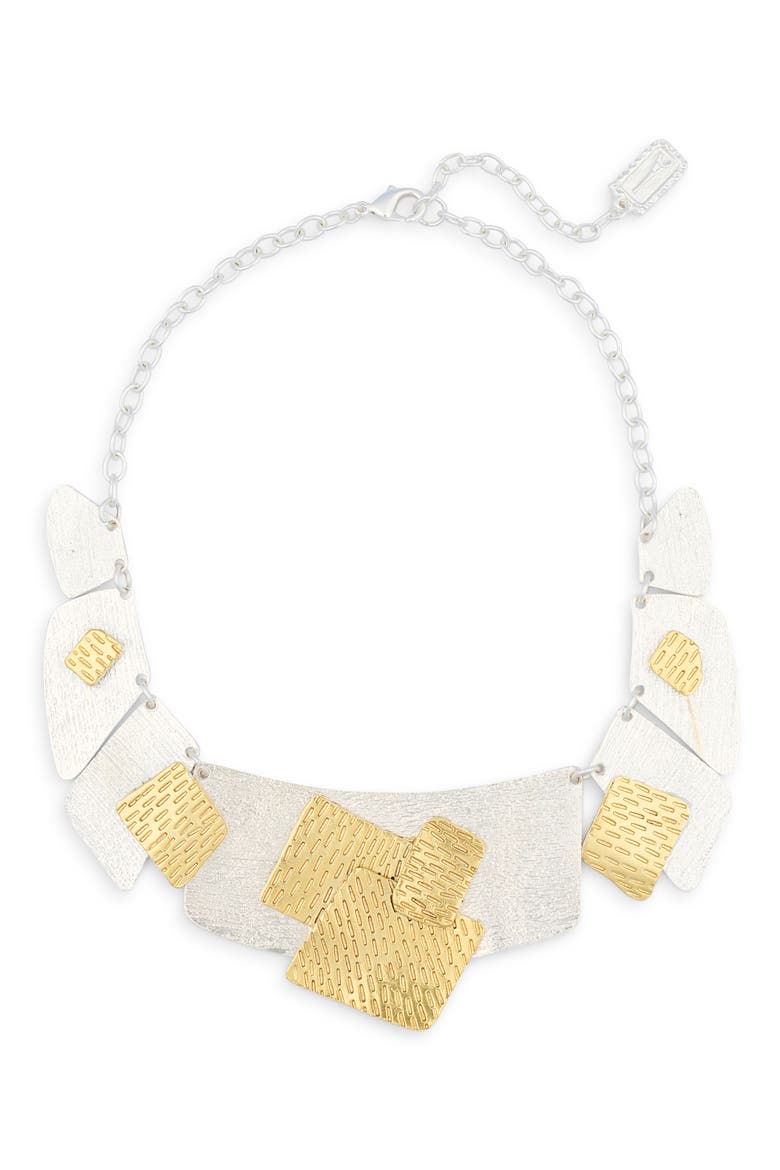 Artistic Patchwork Collar Necklace, Main, color, MIXED METALS