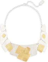 Karine Sultan Artistic Patchwork Collar Necklace