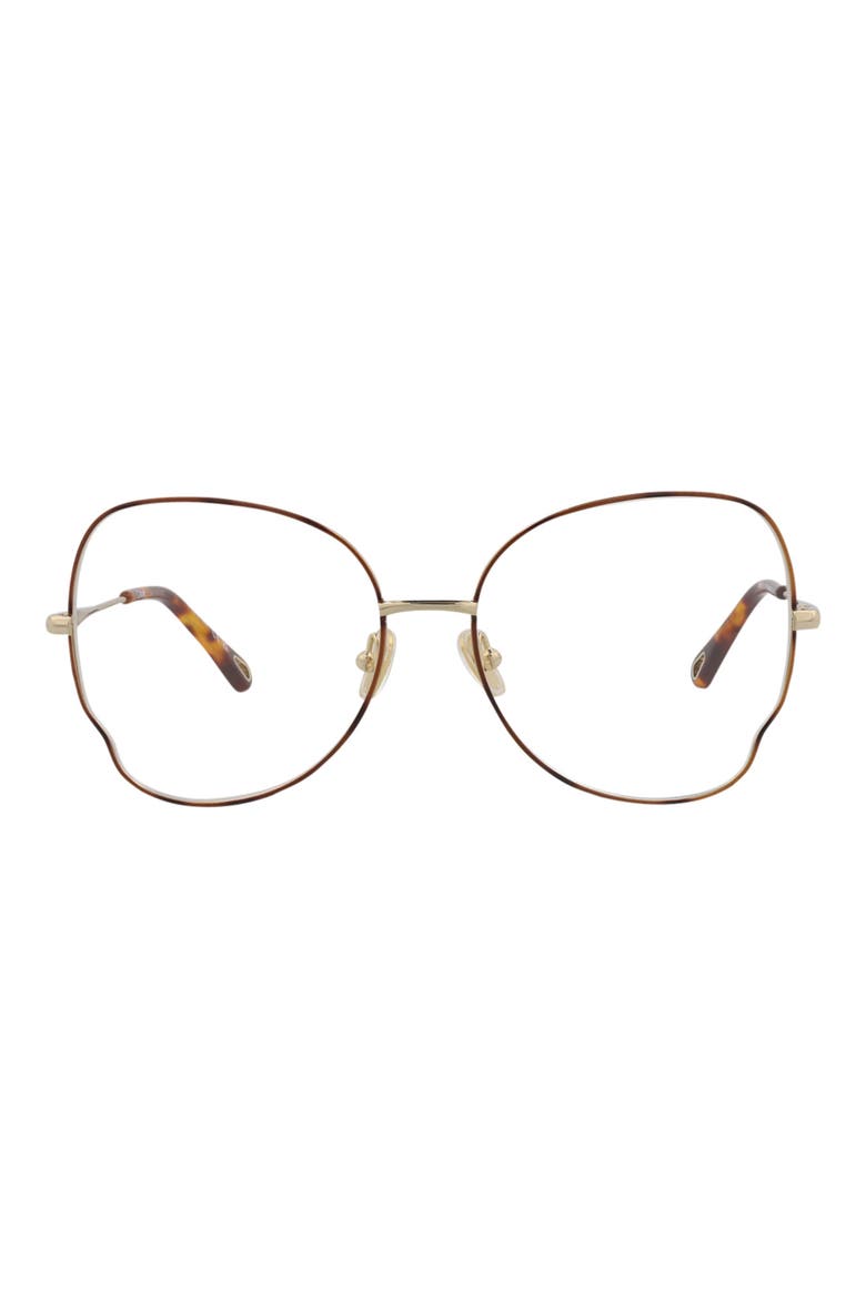 Core 56mm Cat Eye Optical Glasses, Main, color, HAVANA GOLD TRANSPARENT