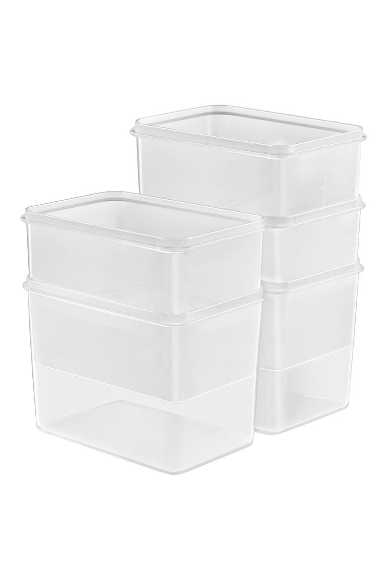 5-Pack Airtight Storage Containers, Alternate, color, CLEAR