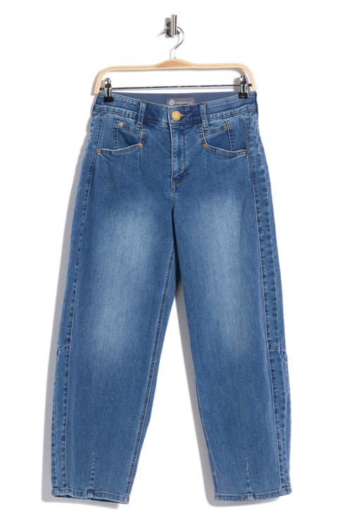 High Waist Crop Barrel Leg Jeans