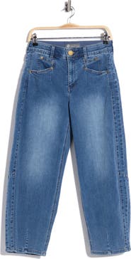 Democracy High Waist Crop Barrel Leg Jeans