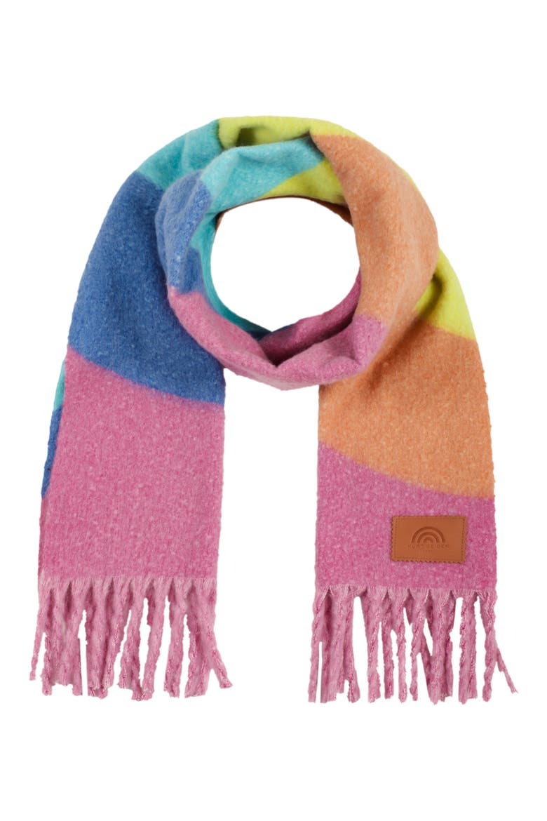 Rainbow Fringe Scarf, Main, color, MULTI