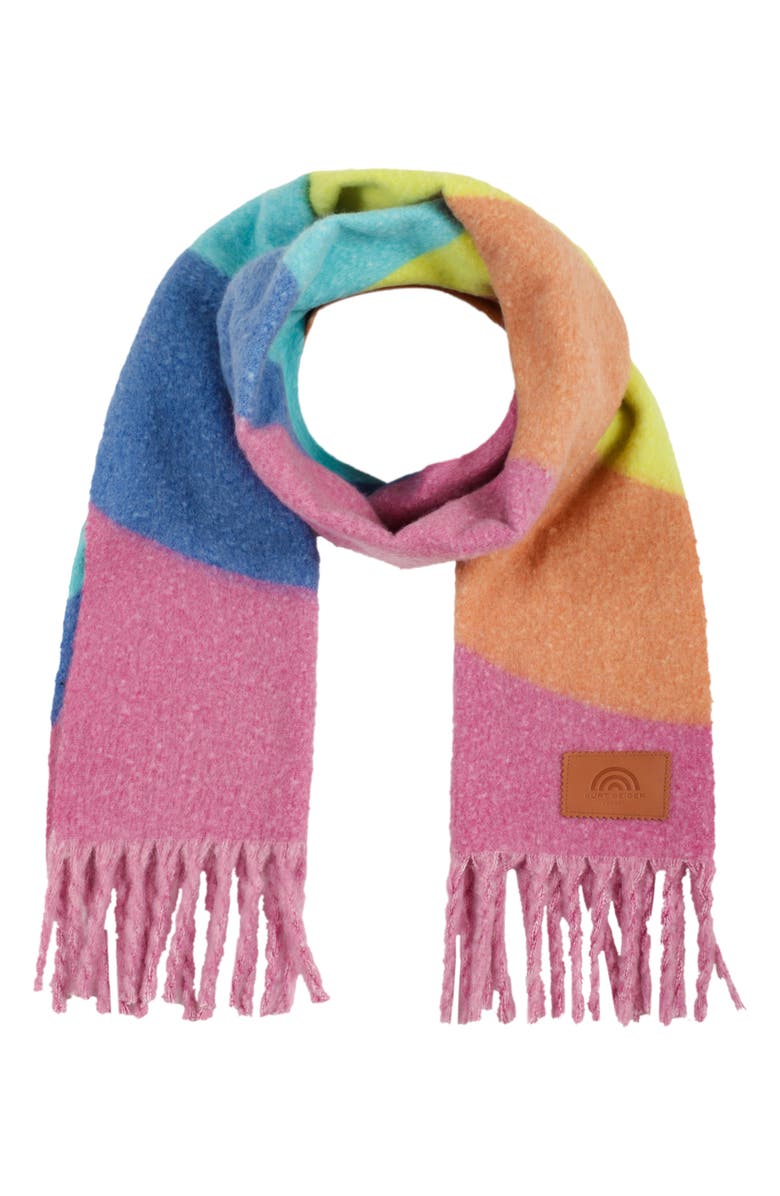 Kurt Geiger London Rainbow Fringe Scarf, Main, color,
