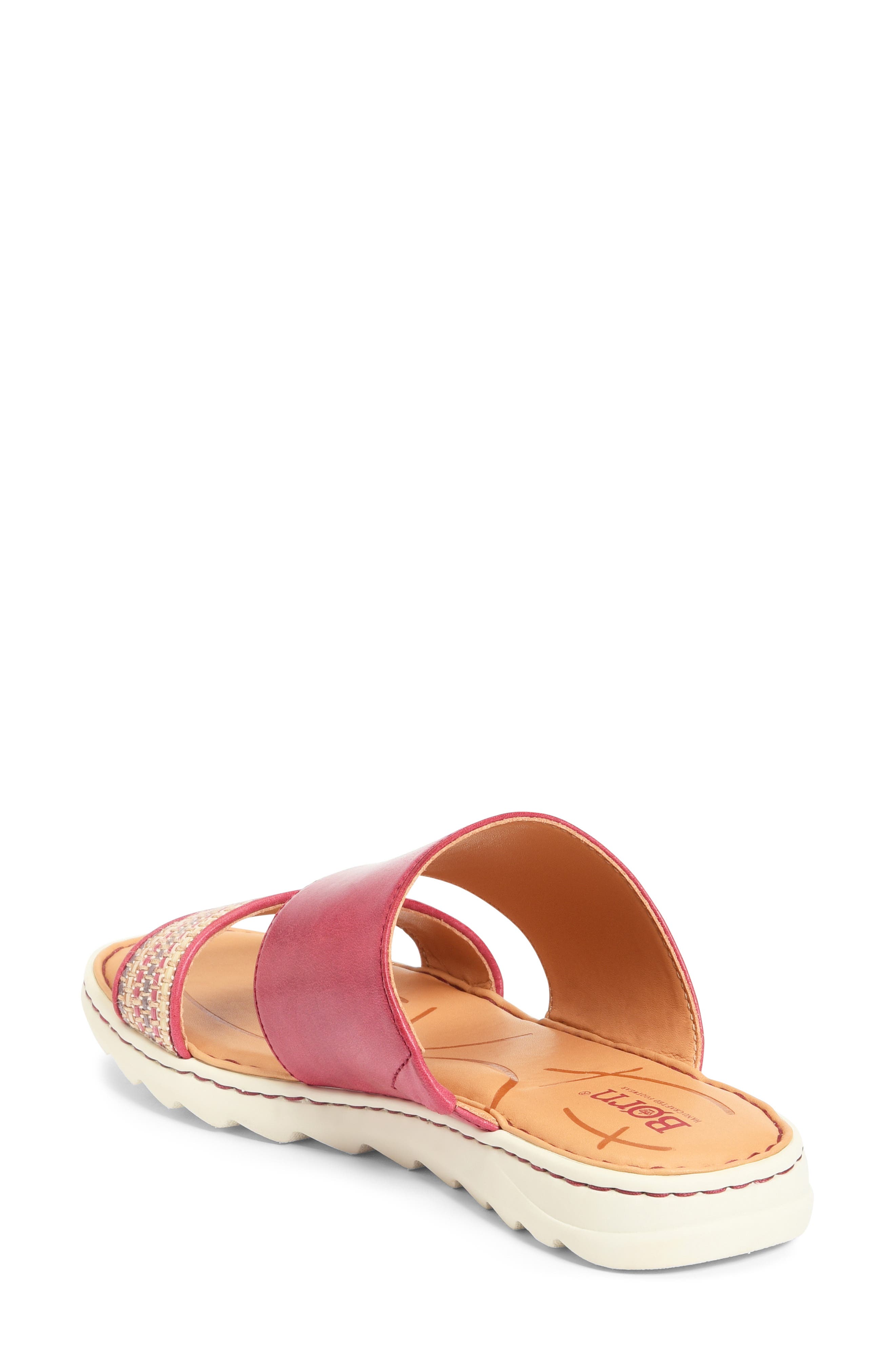 Shore Slide Sandal, Alternate, color, RED FABRIC COMBO