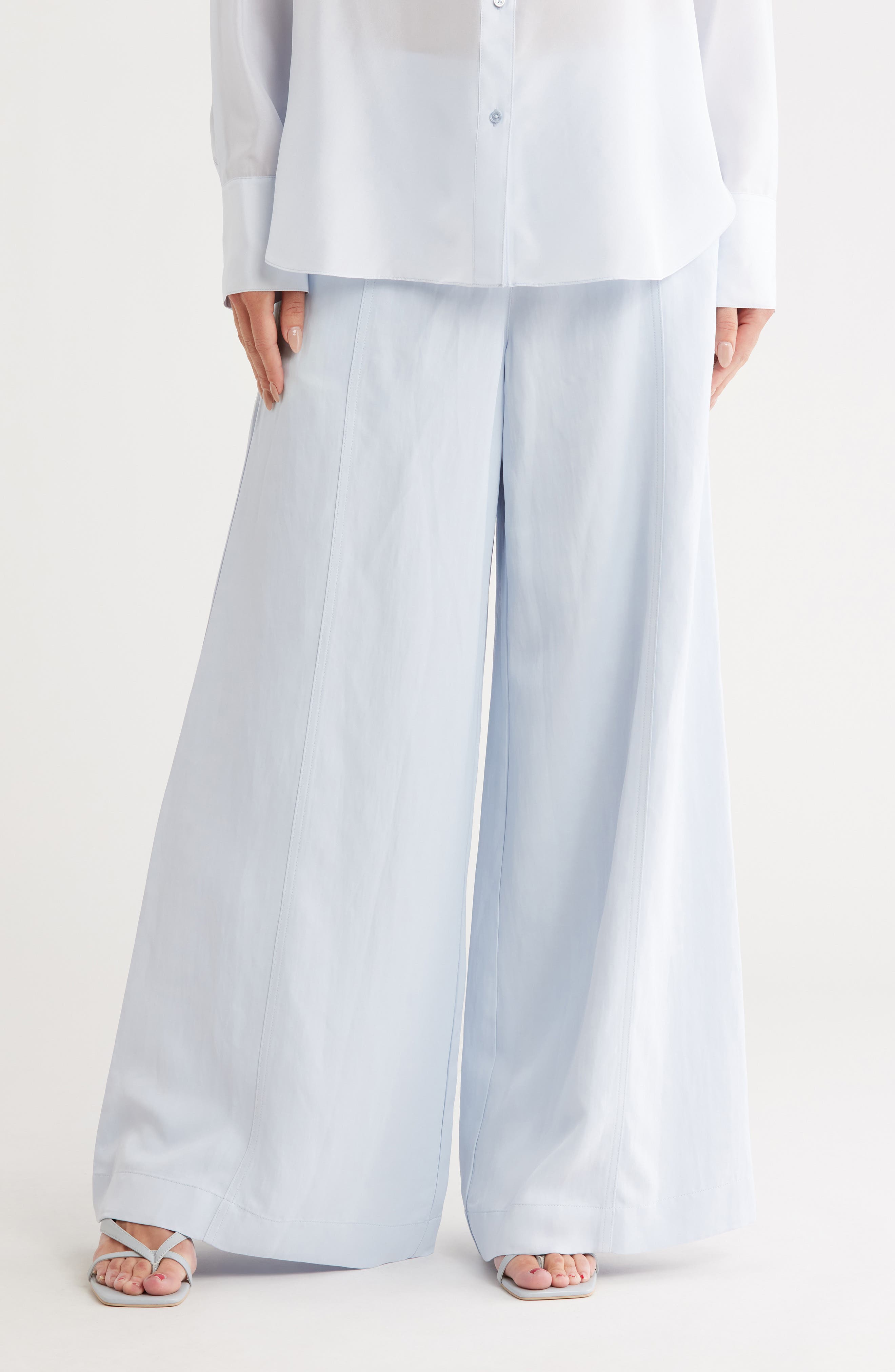 TWP Demie Linen Blend Wide Leg Pants