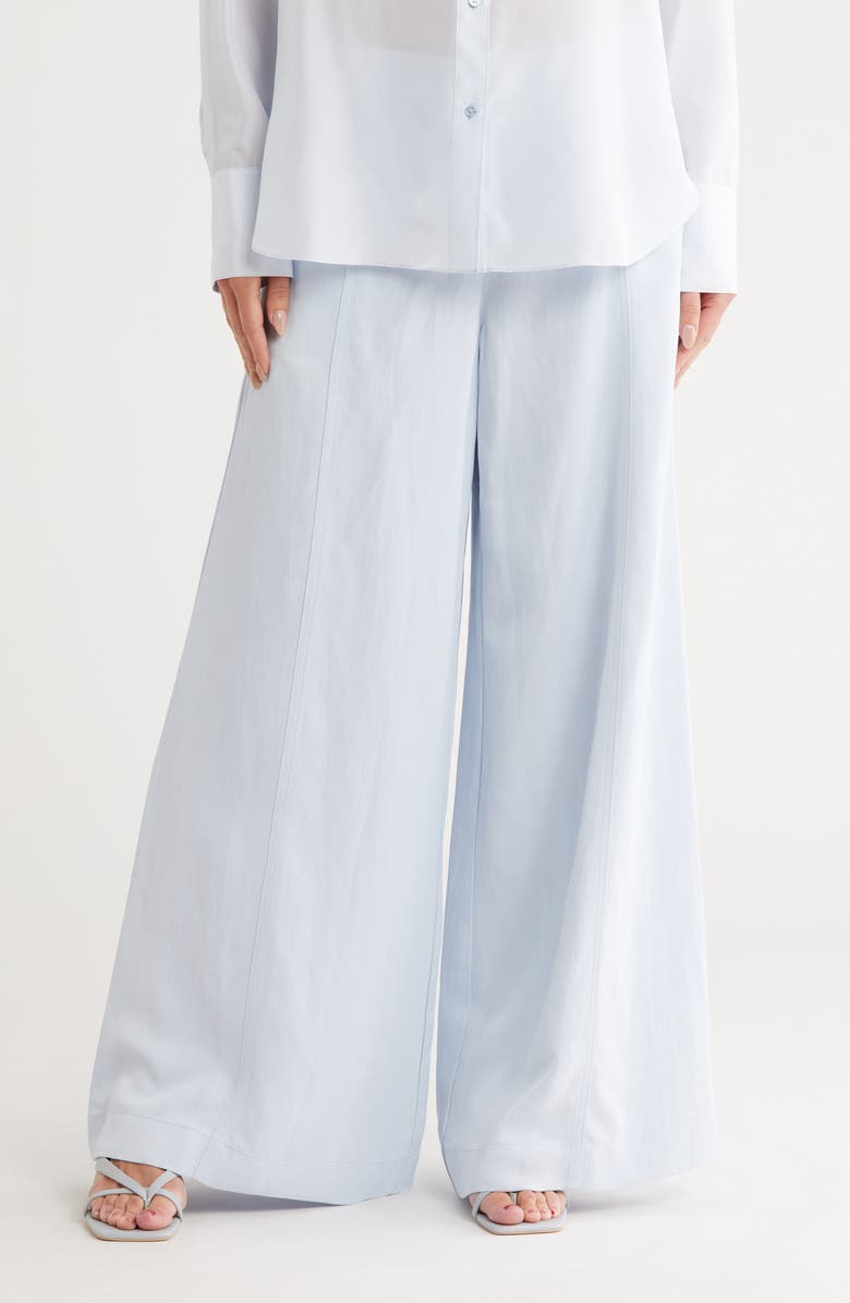 TWP Demie Linen Blend Wide Leg Pants, Main, color, Ancient Water