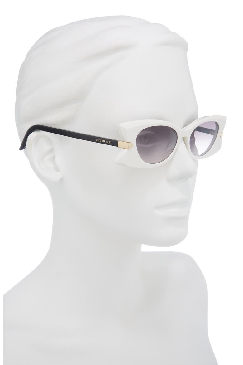 'DiorButterfly S2I 52mm Gradient Butterfly Sunglasses, Alternate, color, IVORY / GRADIENT SMOKE