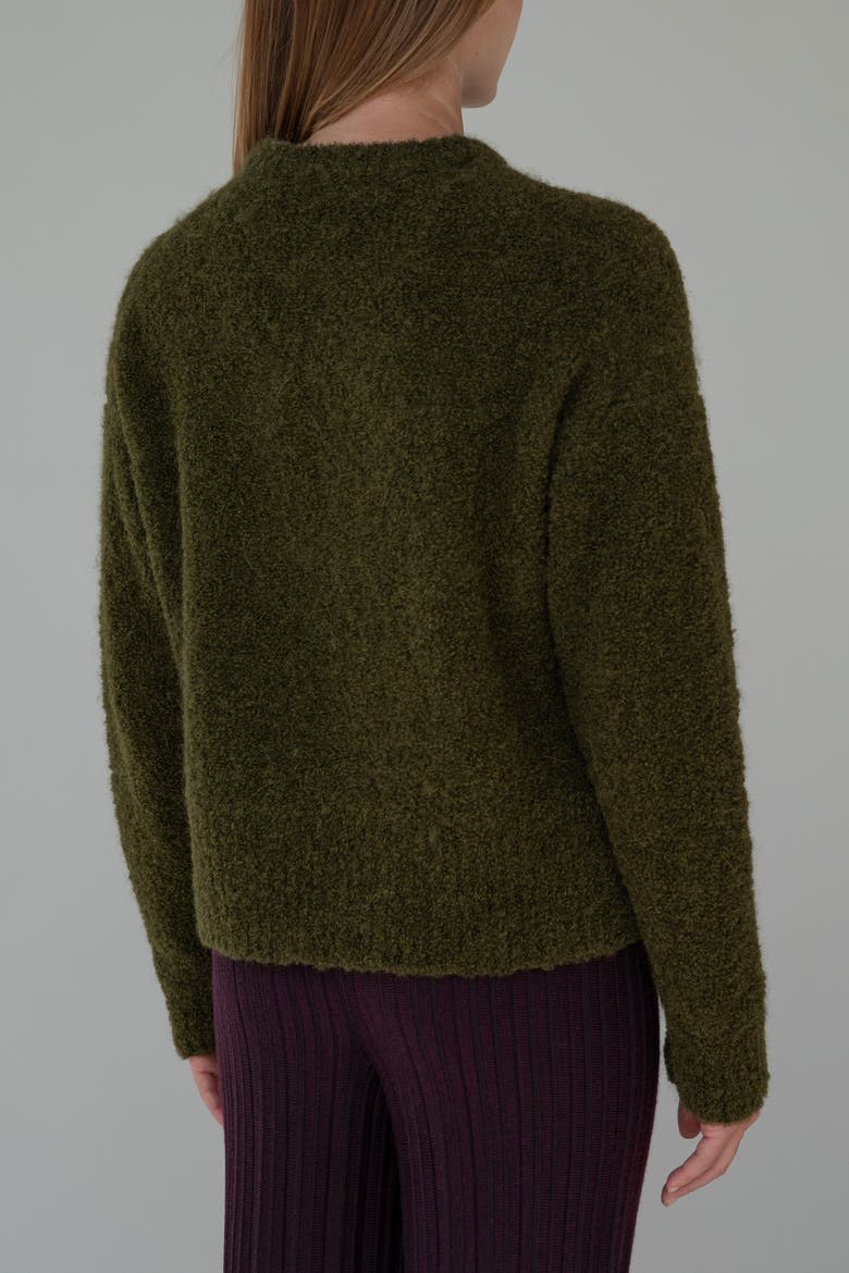 Belle Boucle Pullover, Alternate, color, HUNTER