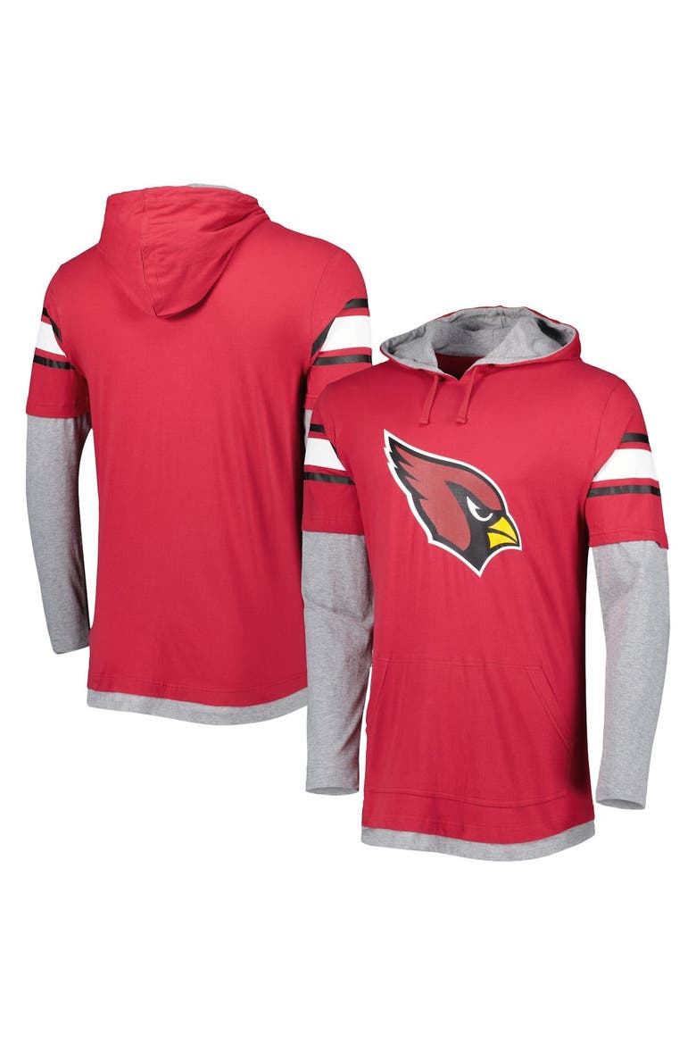 Men's New Era Cardinal Arizona Cardinals Long Sleeve Hoodie T-Shirt, Main, color, Cardinal