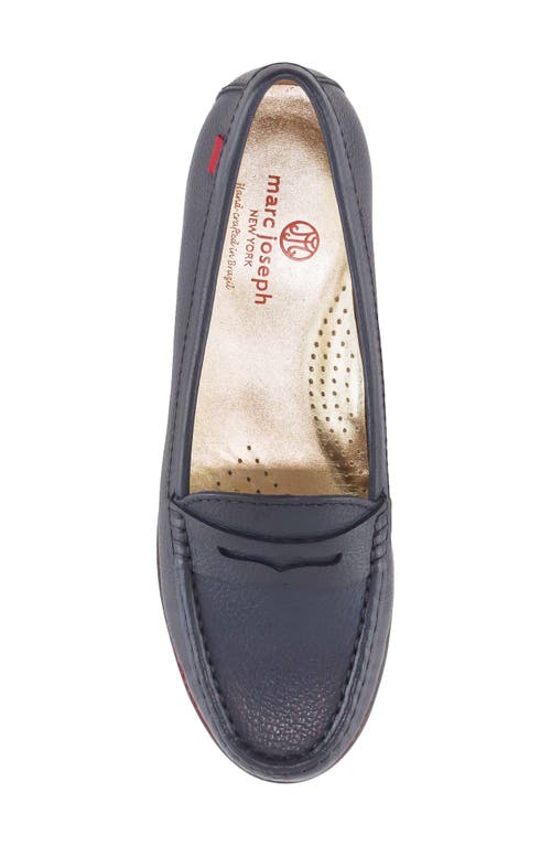 Marc Joseph New York East Village Penny Loafer In Navy Grainy