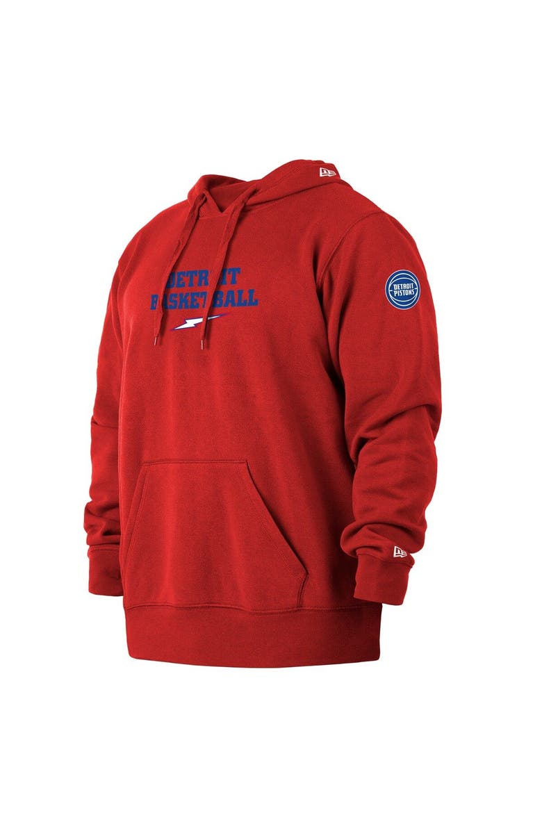 New Era Men's New Era Red Detroit Pistons 2021/22 City Edition Big & Tall Pullover Hoodie, Alternate, color, 