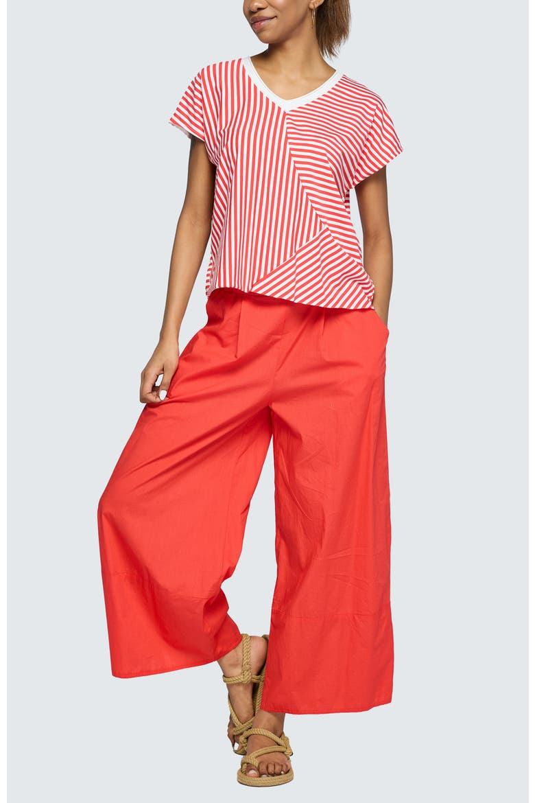 Vanya Striped V-Neck Top, Alternate, color, Mandarin Strip