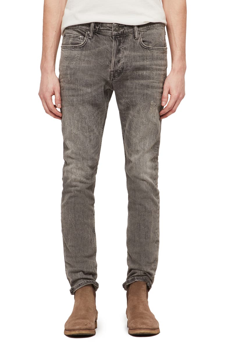AllSaints Cigarette Skinny Fit Jeans, Main, color, 