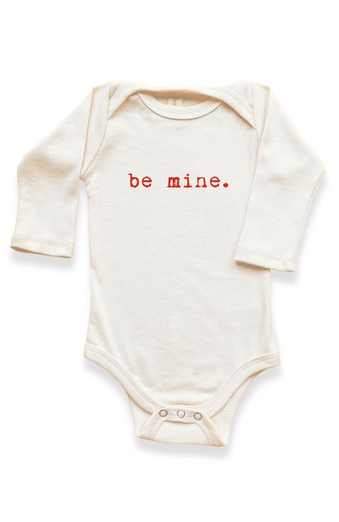 Be Mine Gender Inclusive Organic Long Sleeve Baby Bodysuit
