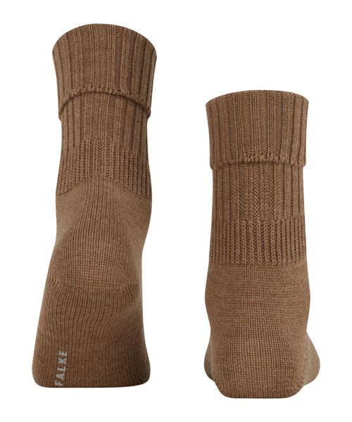 Falke Striggings Rib Wool Boot Socks In Brown