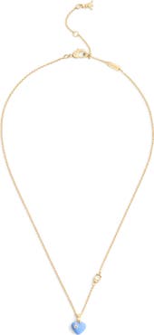 COACH Enamel Heart Short Pendant Necklace