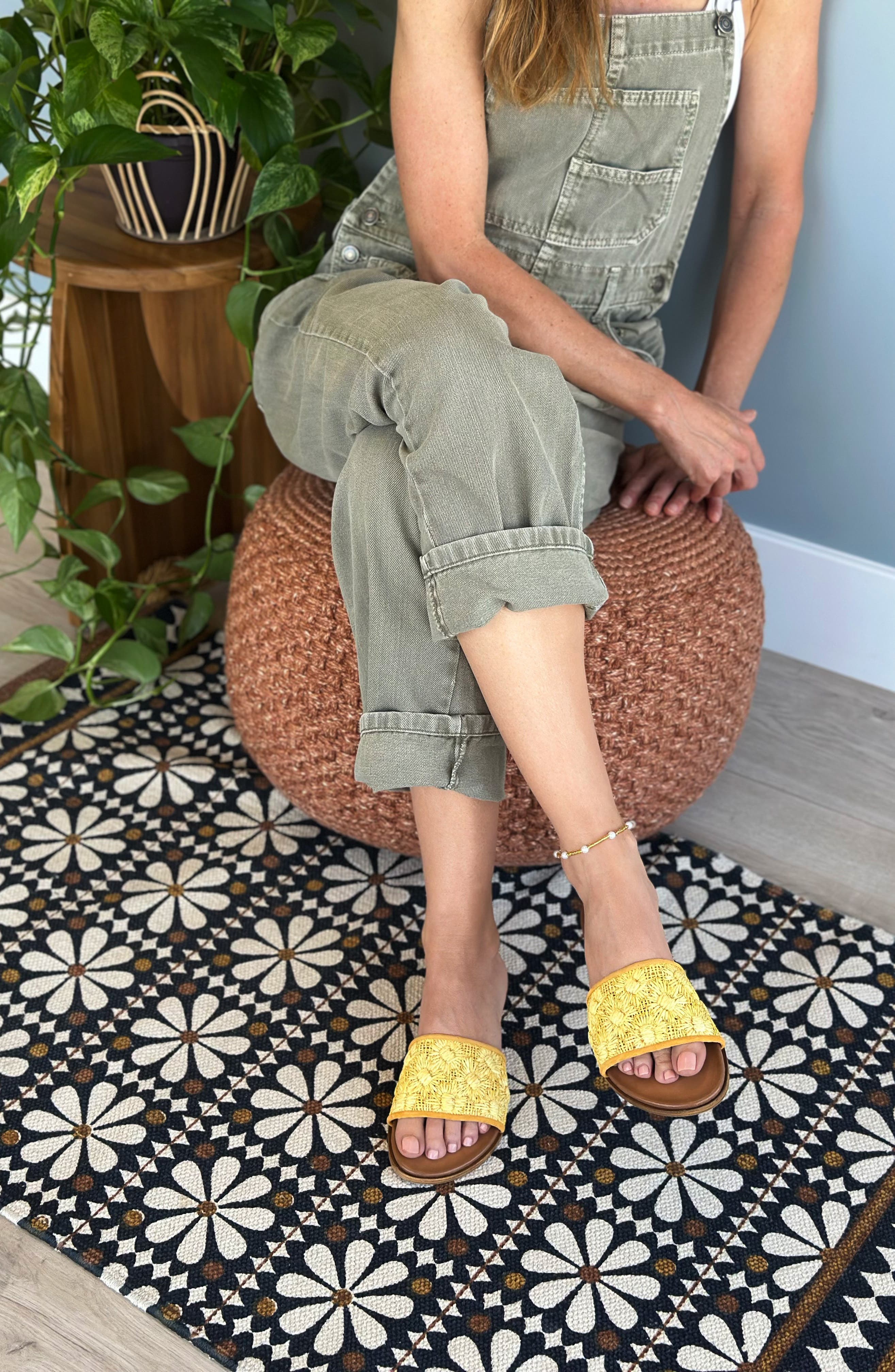 Dakota Slide Sandal, Alternate, color, YELLOW