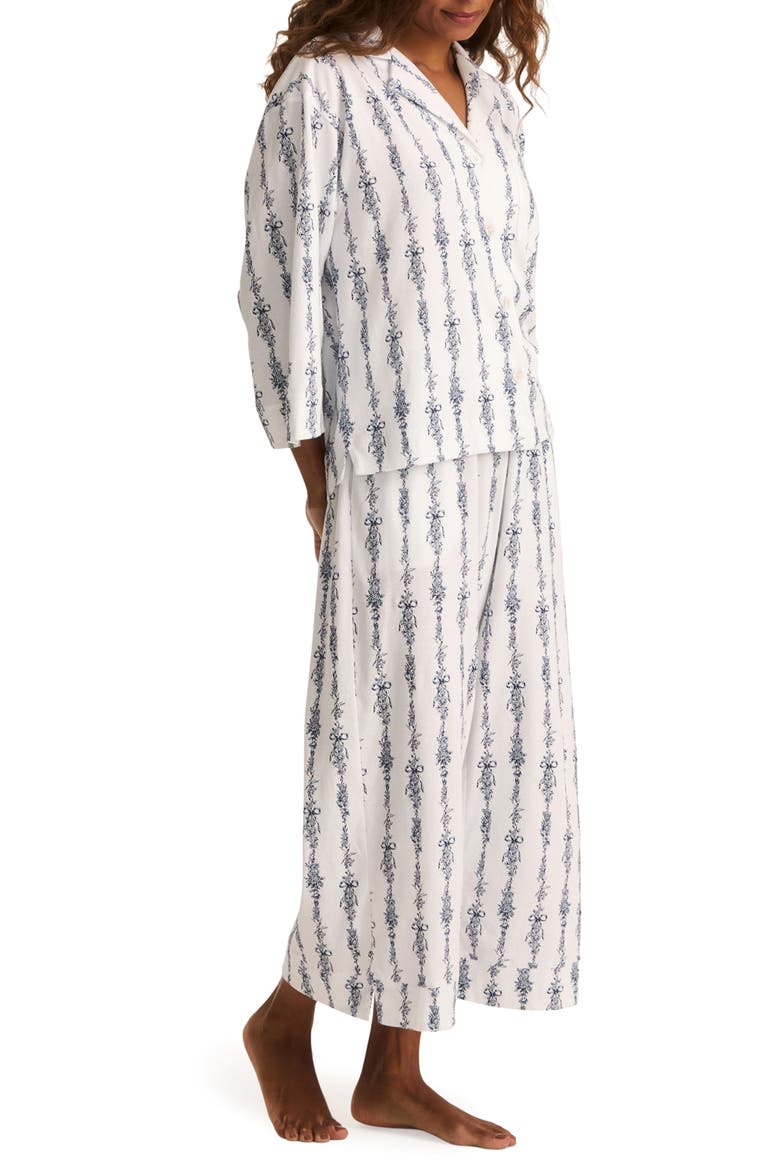Olivia Pima Cotton Wide Leg Pajamas, Alternate, color, WHITE