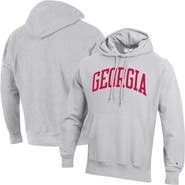 Champion Men's Champion Heathered Gray Georgia Bulldogs Big & Tall Reverse Weave Fleece Pullover Hoodie Sweatshirt